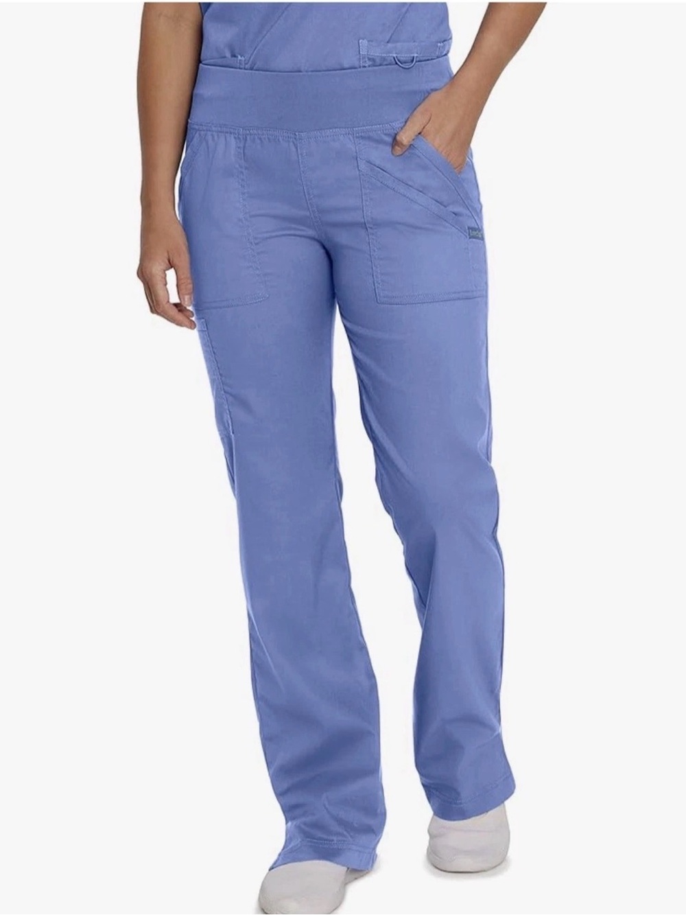 Landau Proflex Modern Fit Comfort Stretch Scrub Pants Blue Womens Petite Size 2X